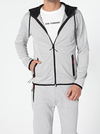  Slim Fit  Erkek Gri Melanj Ceket