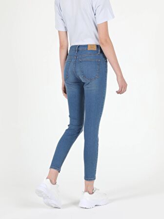 759 Lara Orta Bel Dar Paça Super Slim Fit Jean Kadın Jean Pantolon Cl1051946