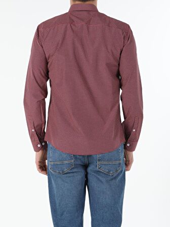 Slim Fit Shirt Neck  Erkek Uzun Kol Gömlek