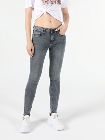 759 Lara Orta Bel Dar Paça Super Slim Fit Kadın Jean Pantolon Cl1054582