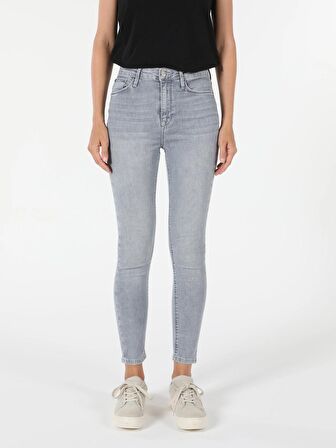 760 Dıana Yüksek Bel Dar Paça Super Slim Fit Mavi Kadın Jean Pantolon Cl1055521