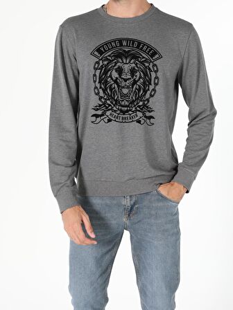 Regular Fit Antra Melanj Erkek Sweatshirt