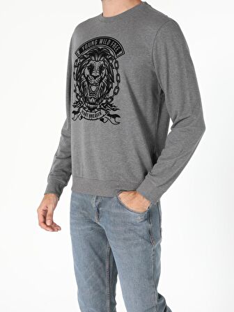 Regular Fit Antra Melanj Erkek Sweatshirt