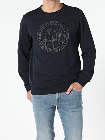 Regular Fit Lacivert Erkek Sweatshirt