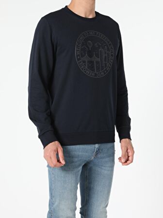 Regular Fit Lacivert Erkek Sweatshirt