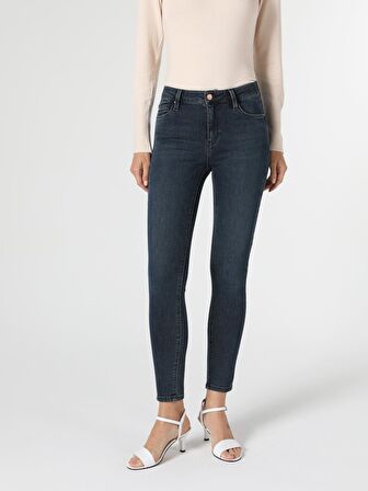 759 Lara Orta Bel Dar Paça Super Slim Fit Jean Kadın Jean Pantolon