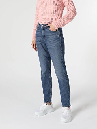 891 Maya Orta Bel Daralan Paça Slim Fit Jean Kadın Jean Pantolon Cl1056313