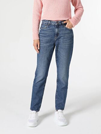 891 Maya Orta Bel Daralan Paça Slim Fit Jean Kadın Jean Pantolon Cl1056313