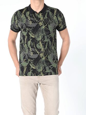 Regular Fit Erkek Siyah Kısa Kol Polo Tişört