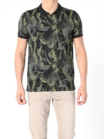 Regular Fit Erkek Siyah Kısa Kol Polo Tişört