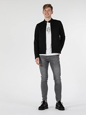 Slim Fit Dar Kesim Siyah Erkek Ceket