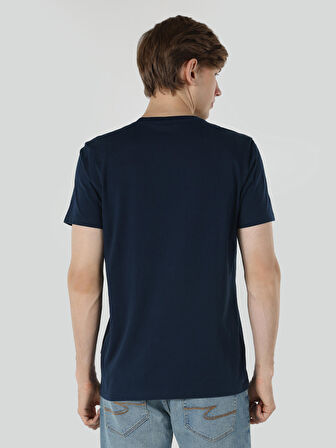 Lacivert Erkek Tshirt K.kol