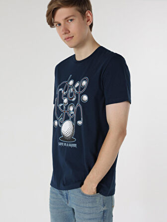 Lacivert Erkek Tshirt K.kol