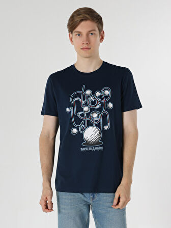 Lacivert Erkek Tshirt K.kol