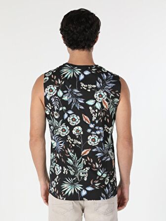 Regular Fit Baskılı Erkek Çok Renkli Atlet