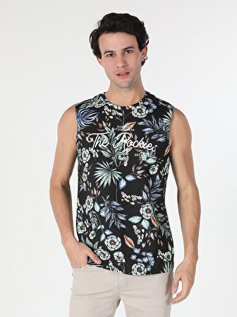 Regular Fit Baskılı Erkek Çok Renkli Atlet