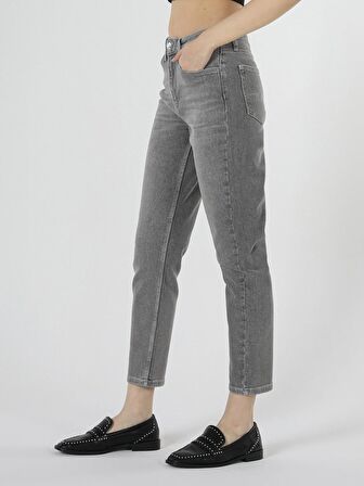 891 Maya Slim Fit Normal Bel Daralan Paça Gri Kadın Jean Pantolon Cl1057945