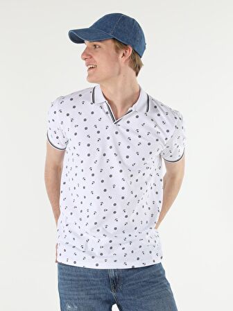 Beyaz Erkek Polo K.kol