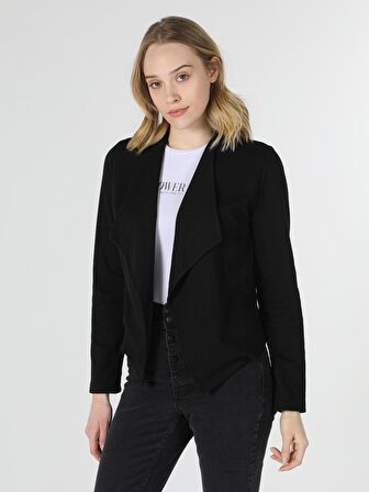 Regular Fit Blazer Siyah Kadın Ceket