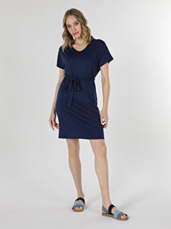 Regular Fit Mavi Kadın Elbise