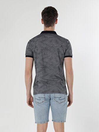 Regular Fit Polo Yaka Lacivert Erkek Kısa Kol Tişört