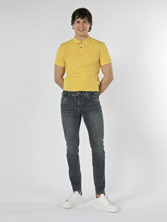 041 Danny Slim Fit Düşük Bel Dar Paça Gri Erkek Pantolon