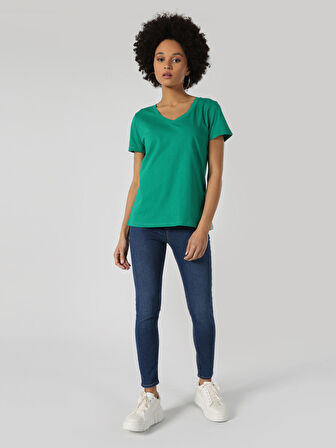 Yeşil Kadın Tshirt K.kol