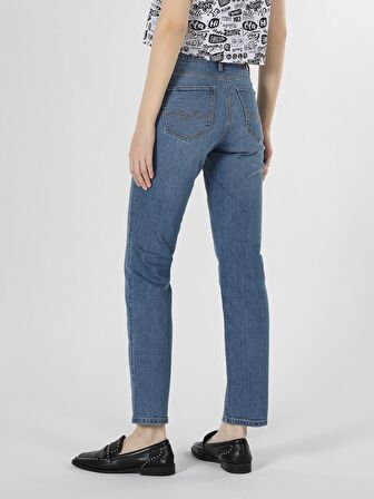 703 Carla Slim Fit Normal Bel Düz Paça Mavi Kadın Jean Pantolon Cl1058577