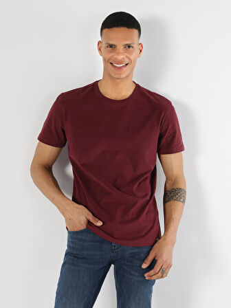 Bordo Erkek Tshirt K.kol