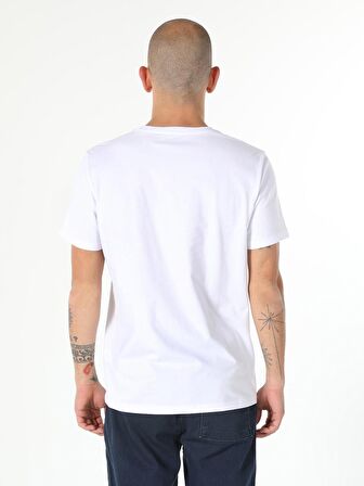 Beyaz Erkek Tshirt K.kol