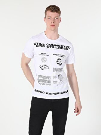 Beyaz Erkek Tshirt K.kol