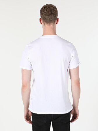 Beyaz Erkek Tshirt K.kol