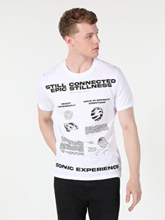 Beyaz Erkek Tshirt K.kol