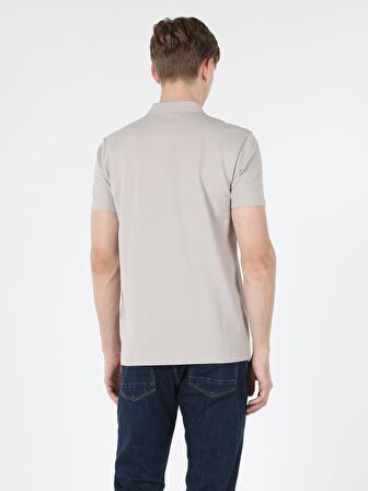 Regular Fit Polo Yaka Taş Erkek Kısa Kol Tişört