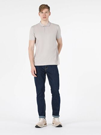 Regular Fit Polo Yaka Taş Erkek Kısa Kol Tişört