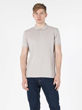 Regular Fit Polo Yaka Taş Erkek Kısa Kol Tişört