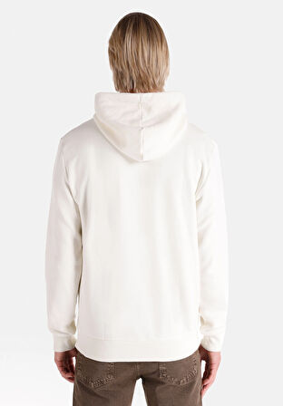 Regular Fit   Erkek Beyaz Sweatshirt