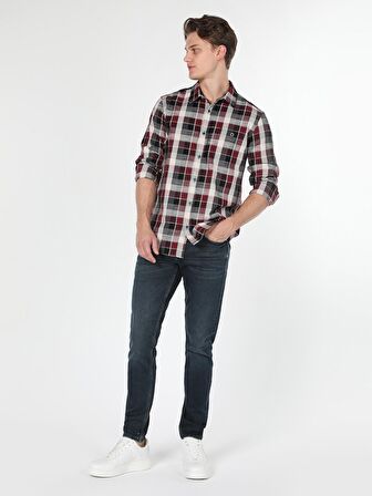 Regular Fit Bordo Erkek Uzun Kol Gömlek
