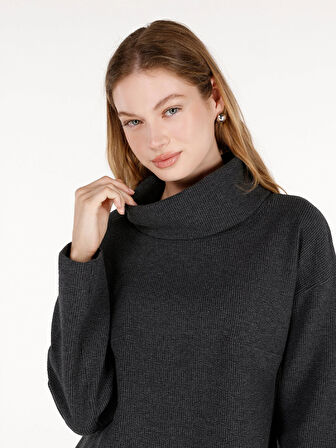 Antrasit Kadın Tshirt U.kol