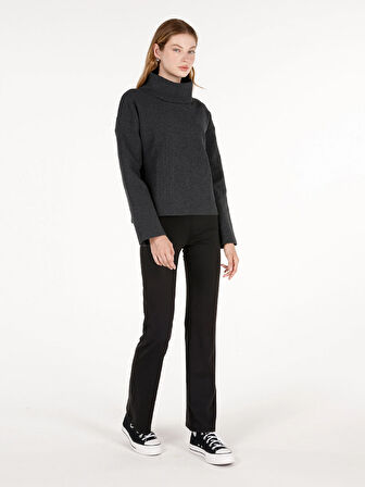 Antrasit Kadın Tshirt U.kol