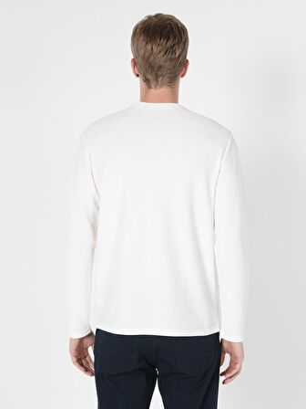 Beyaz Erkek Tshirt U.kol