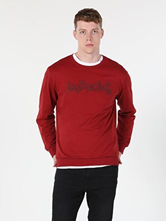 Kırmızı Erkek Sweatshirt