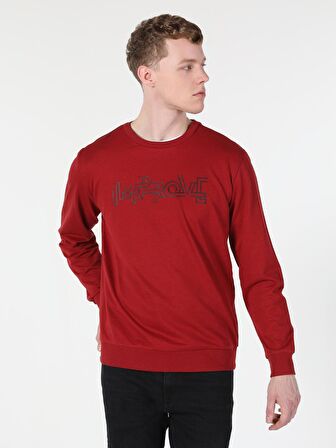 Kırmızı Erkek Sweatshirt