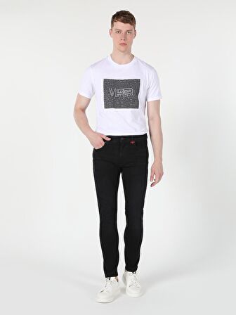 035 Ryan Yüksek Bel Dar Kesim Dar Paça Siyah Erkek Pantolon