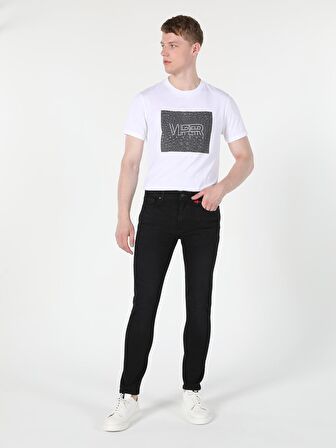 035 Ryan Yüksek Bel Dar Kesim Dar Paça Siyah Erkek Pantolon