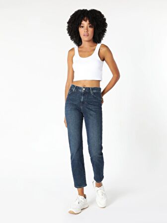 703 Carla Slim Fit Orta Bel Düz Paça Jean Kadın Pantolon Cl1060396