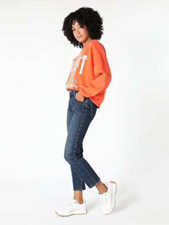 703 Carla Slim Fit Orta Bel Düz Paça Jean Kadın Pantolon Cl1060396