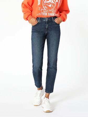 703 Carla Slim Fit Orta Bel Düz Paça Jean Kadın Pantolon Cl1060396
