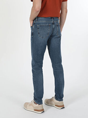 041 Danny Dar Kesim Düşük Bel Dar Paça Koyu Mavi Erkek Jean Pantolon Cl1060412