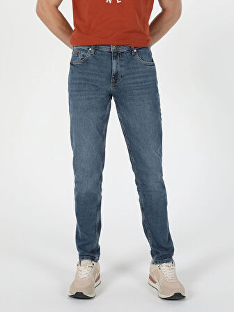 041 Danny Dar Kesim Düşük Bel Dar Paça Koyu Mavi Erkek Jean Pantolon Cl1060412